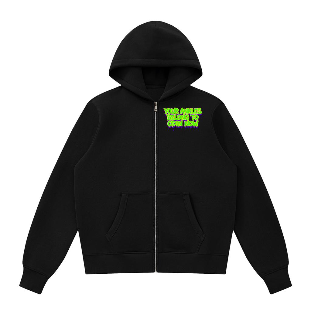 Your Ankles Belong to Odin Now Unisex Fleece Full Zip Hoodie